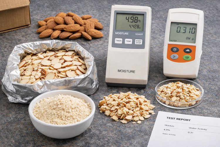 Illustrated placeholder for article titled Moisture, Water Activity and Shelf-Life in Almond Ingredients