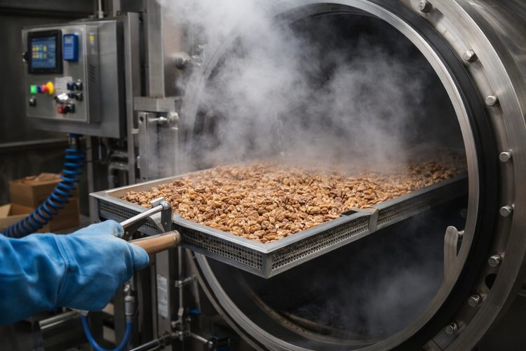 Illustrated placeholder for article titled Walnut Pasteurization and Food-Safety Pathways